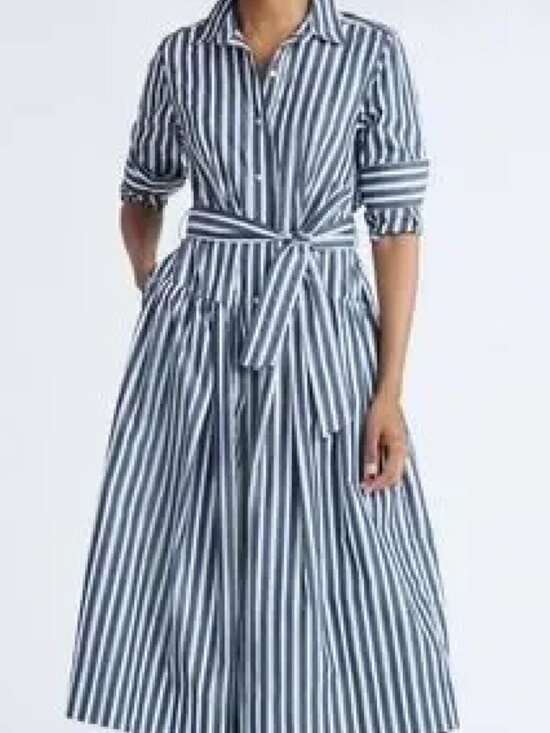 Free Assembly Dresses & Skirts - Free Assembly Cotton Maxi Shirtdress Belted Button Front Dress Pockets Size